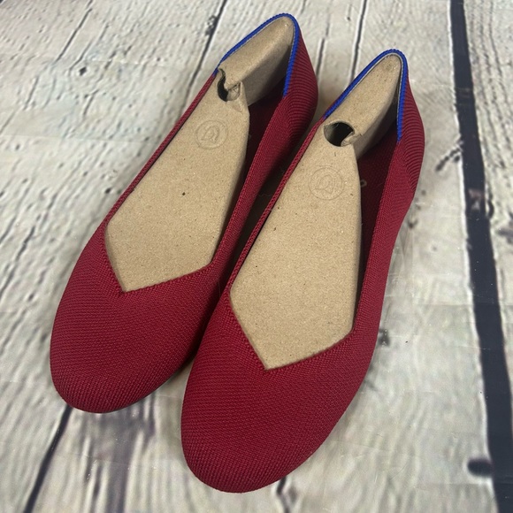 Rothy’s scooter red flats round toe authentic great condition shoe - Picture 8 of 8